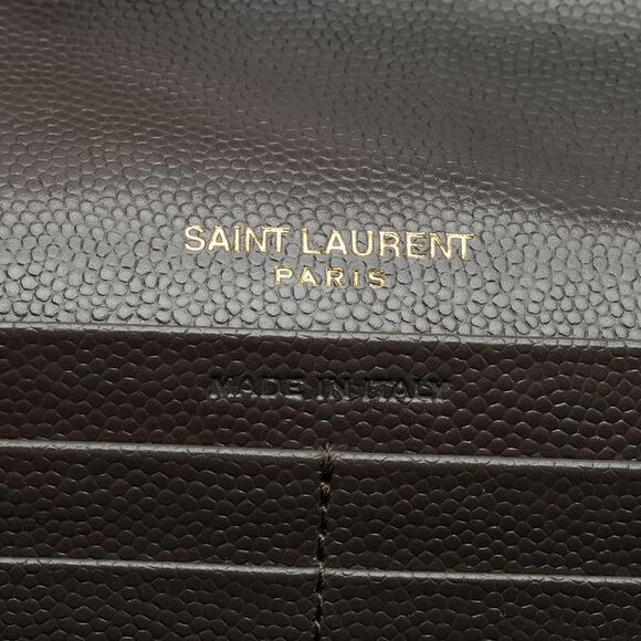Saint Laurent Matelasse Grain de Poudre Monogram Chain Wallet - Picture 8 of 15